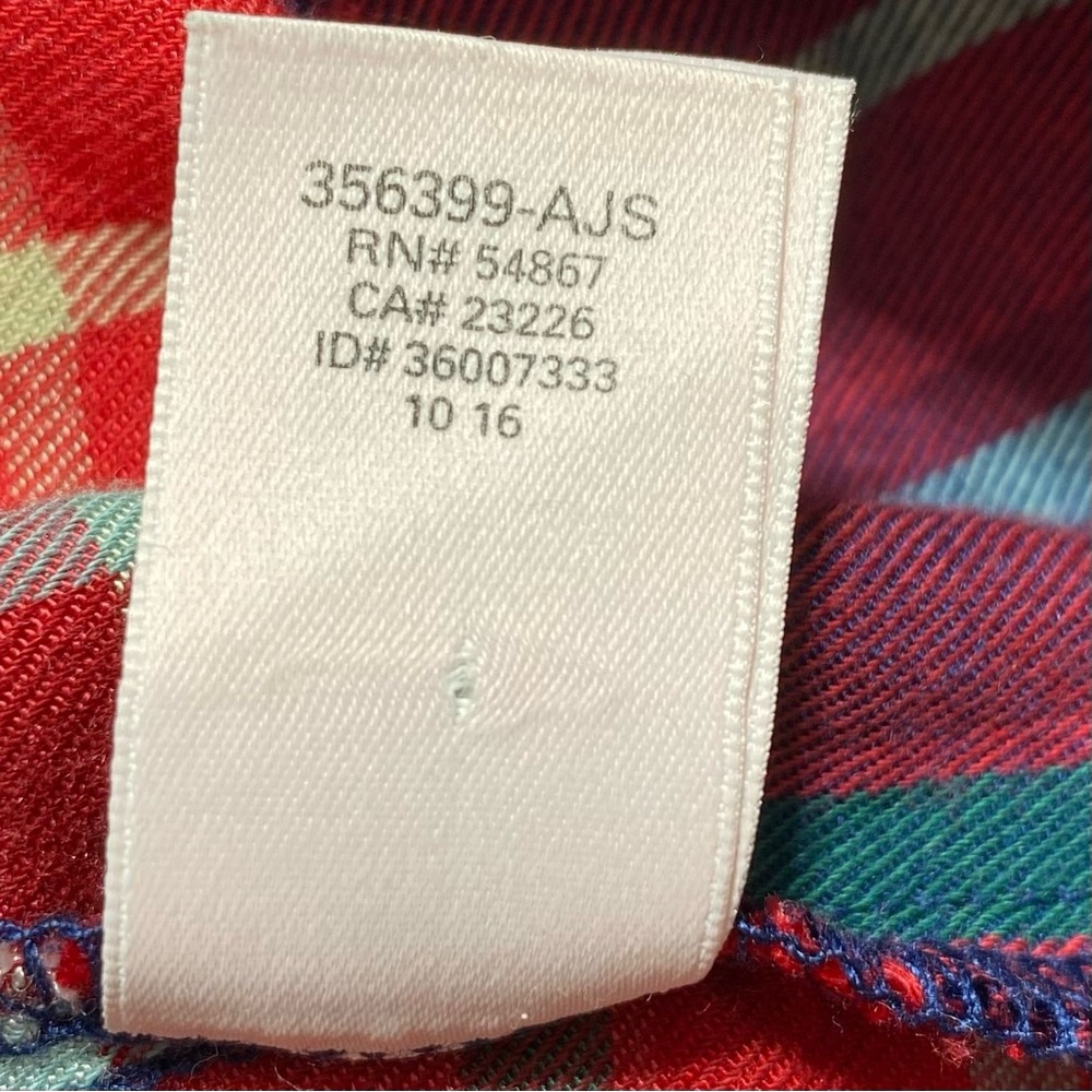 Victoria's Secret Womens Plaid Long‎ Sleeve Button Up Pajama Top Size Medium - Picture 9 of 10